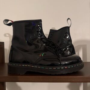 Dr. Martens 1460 Rainbow Patent Boots Men’s 9 Women’s Size 10 No Insoles rare